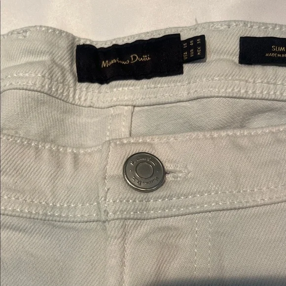 Massimo Dutti Cream Slim Fit Jeans - Picture 4 of 9